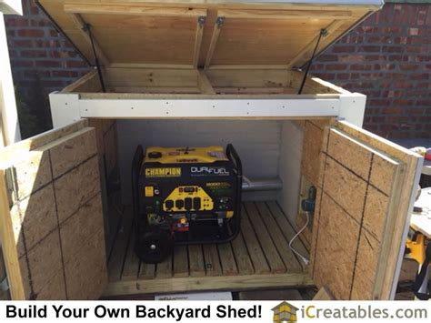 sheet metal generator box diy|diy portable generator shed.